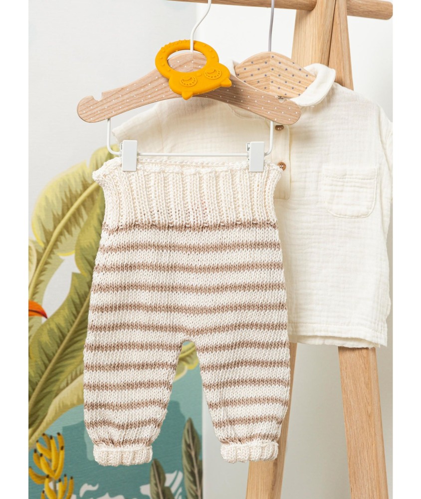 Patron tricot Pantalon rayé César - Bergère de France