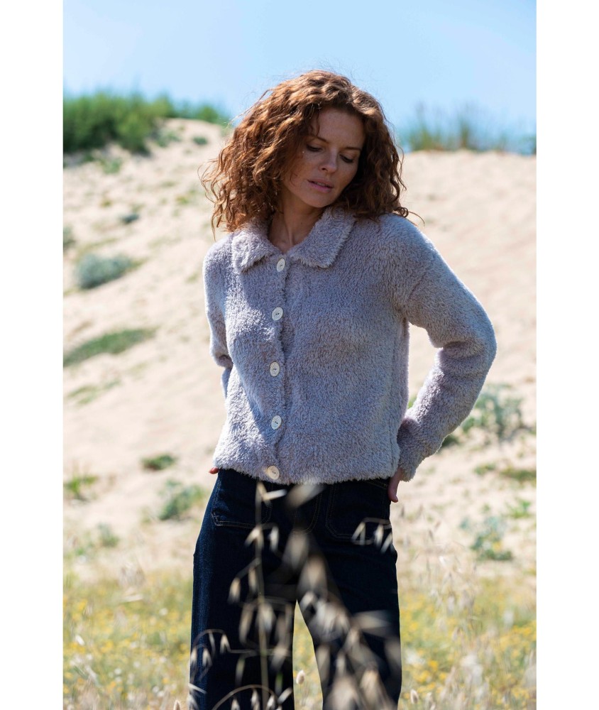 Patron tricot gratuit Gilet jersey col polo Olympe