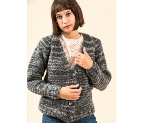 Patron tricot gratuit Gilet encolure V Marie