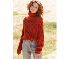 Patron tricot gratuit Pull raglan côtes anglaises Lola