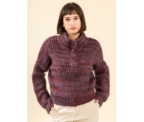 Patron tricot gratuit Pull col camionneur Mélissane
