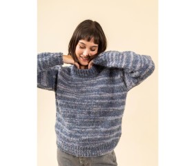 Patron tricot gratuit Pull épaule boutonnée Marion