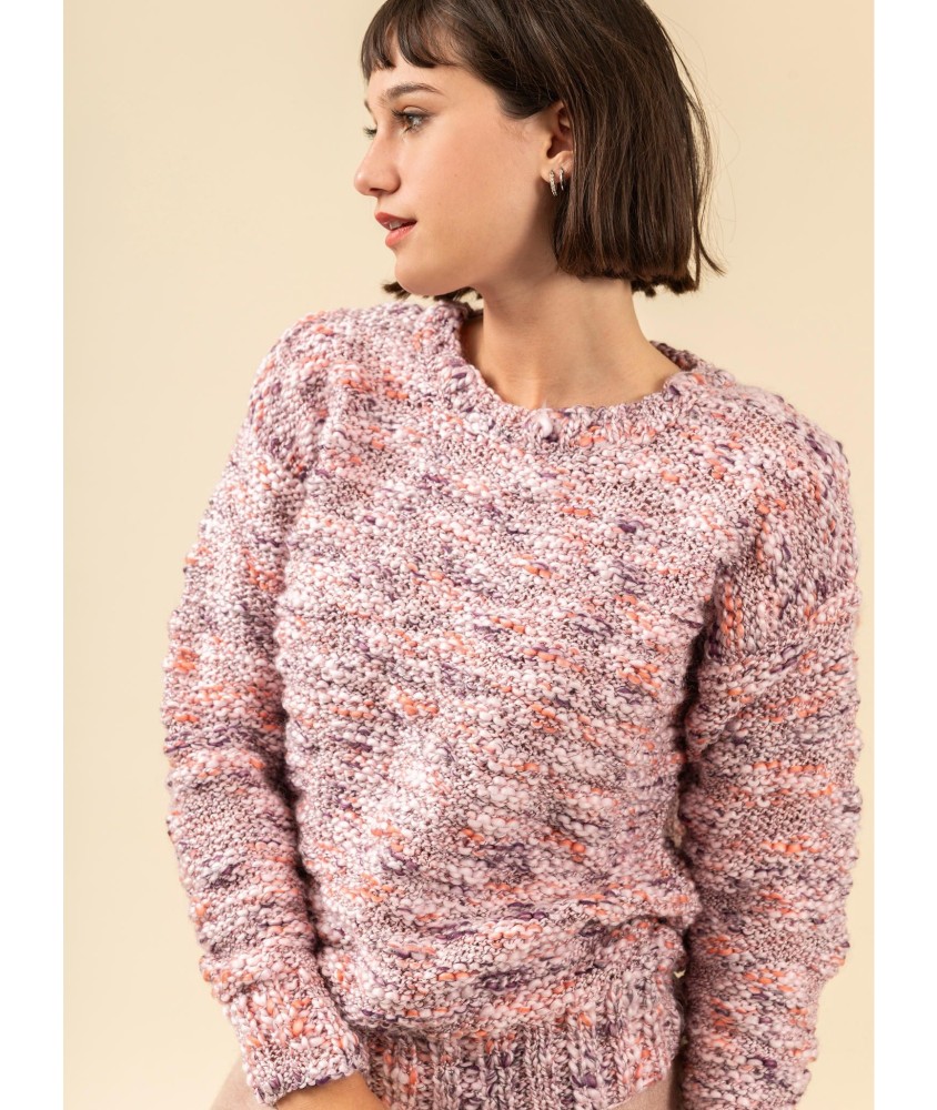 Patron tricot gratuit Pull col rond Kaitlin