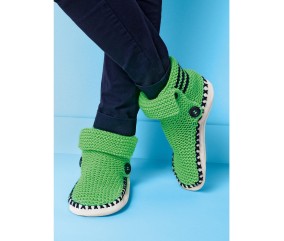 Patron tricot gratuit Les chaussons à revers Irina