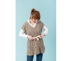 Patron tricot gratuit Poncho ajouré Estelle