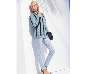 Patron crochet gratuit Pull ajouré torsadé Suzie