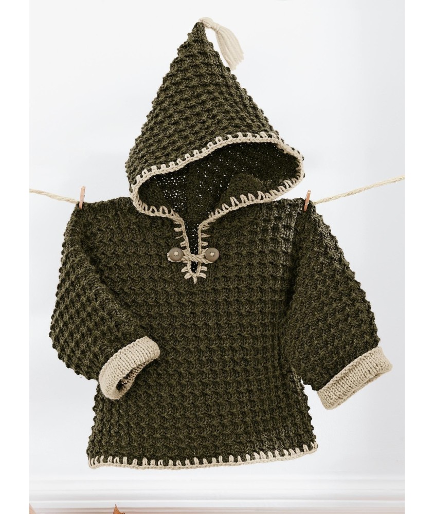 Patron crochet gratuit Sweat à capuche Soline