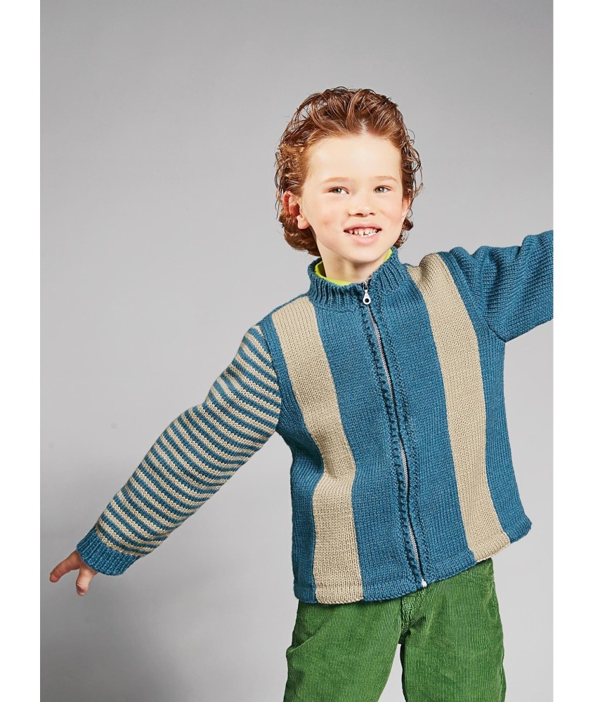 Patron tricot Veste zippée Simon - Bergère de France