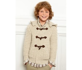 Patron tricot gratuit Blouson à capuche amovible Aldo
