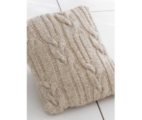 Patron tricot gratuit Coussin beige chiné Alida