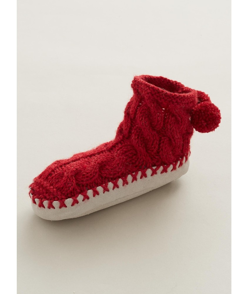 Patron tricot gratuit Chaussons torsadés enfant Suzon