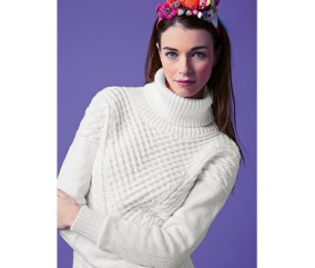 Patron tricot Pull à plastron Iris - Bergère de France
