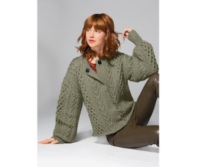 Patron tricot gratuit Veste torsadée Sidonie