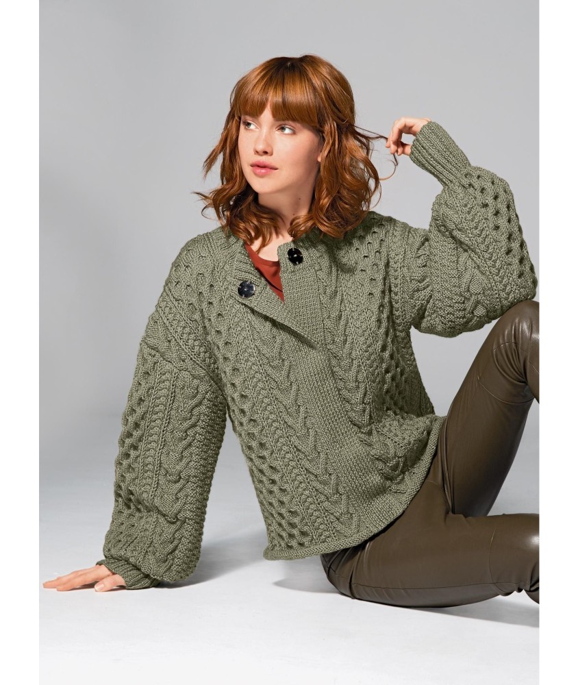 Patron tricot gratuit Veste torsadée Sidonie