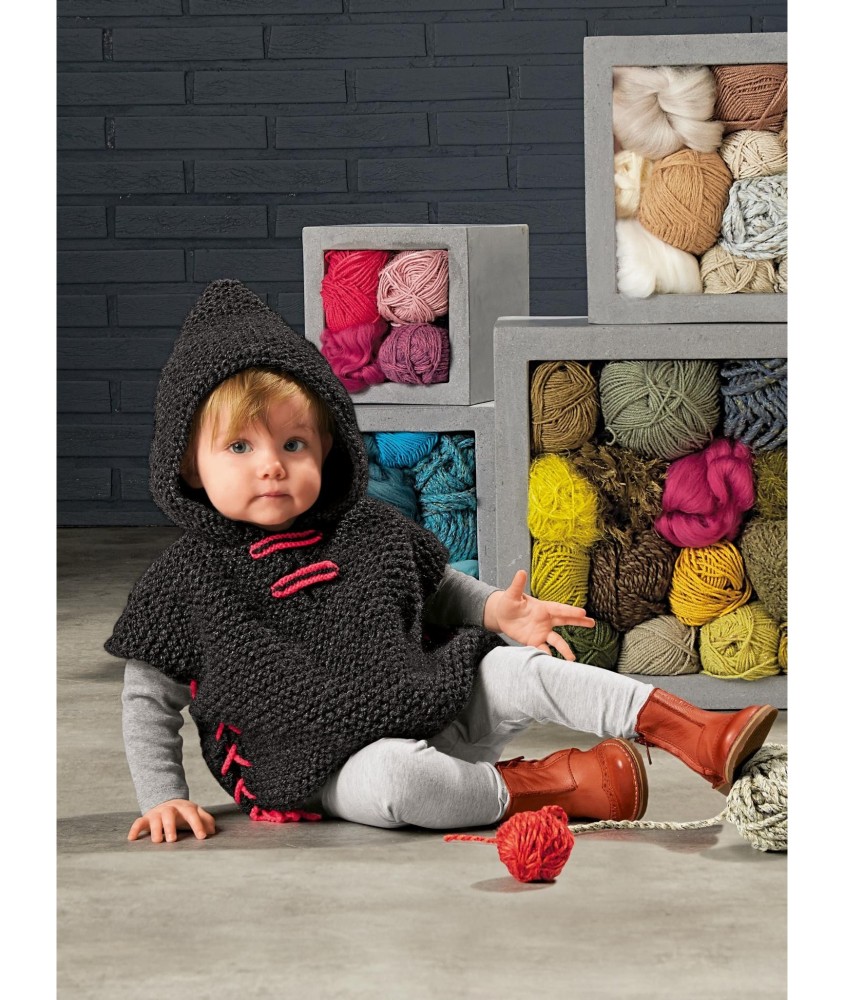 Patron tricot Poncho Anais - Bergère de France