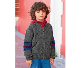 Patron tricot Blouson zippé Soan - Bergère de France