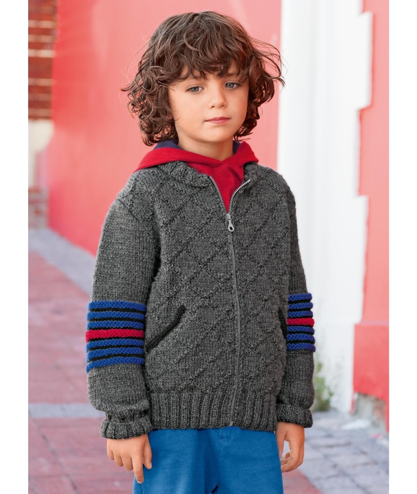 Patron tricot Blouson zippé Soan - Bergère de France