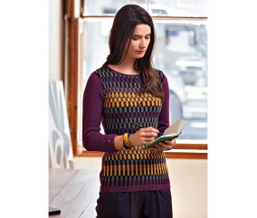 Patron tricot gratuit Pull jacquard à strass Isabella