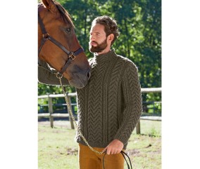 Patron tricot Pull torsades Alix - Bergère de France