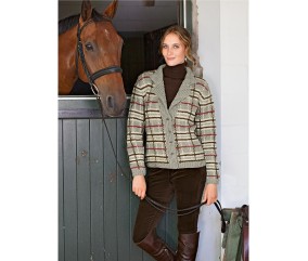 Patron tricot gratuit Veste tartan Anabelle