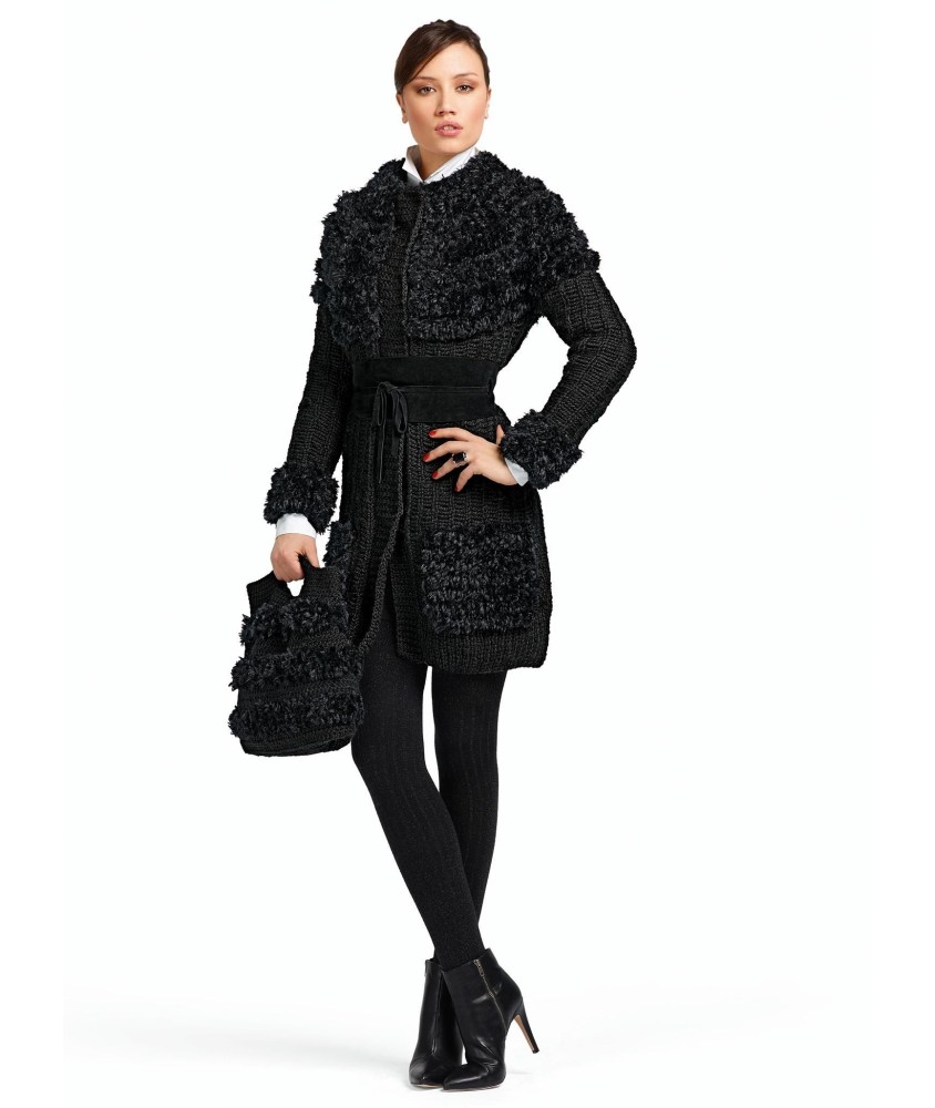 Patron tricot Veste longue Alcina - Bergère de France
