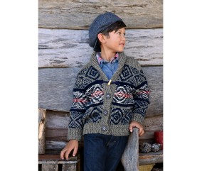 Patron tricot gratuit Gilet col châle Albino