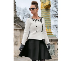 Patron tricot Veste croisée Sabine - Bergère de France