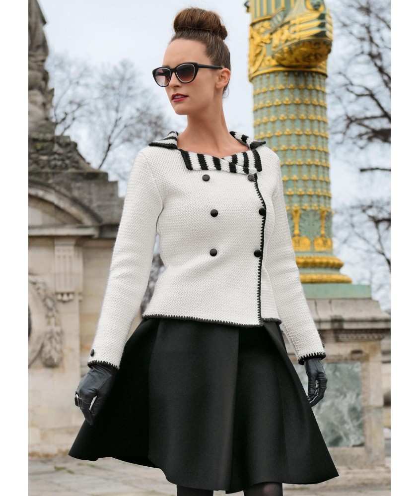 Patron tricot Veste croisée Sabine - Bergère de France