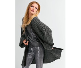 Patron tricot gratuit Veste longue Gentiane