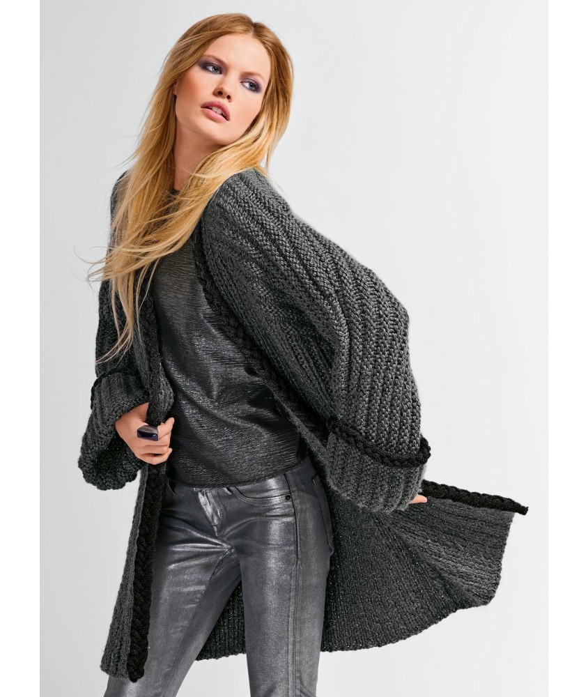 Patron tricot gratuit Veste longue Gentiane