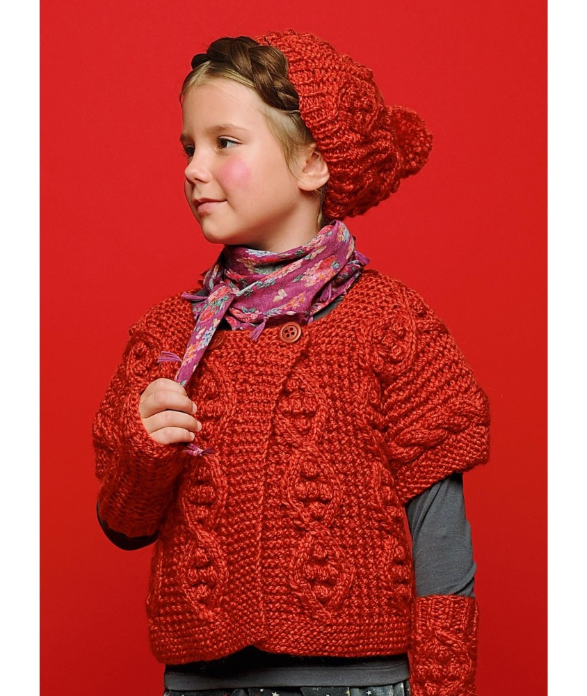 Patron tricot gratuit Gilet manches courtes Adria