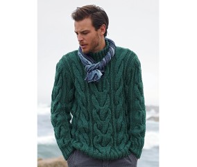 Patron tricot gratuit Pull col cheminée Albert