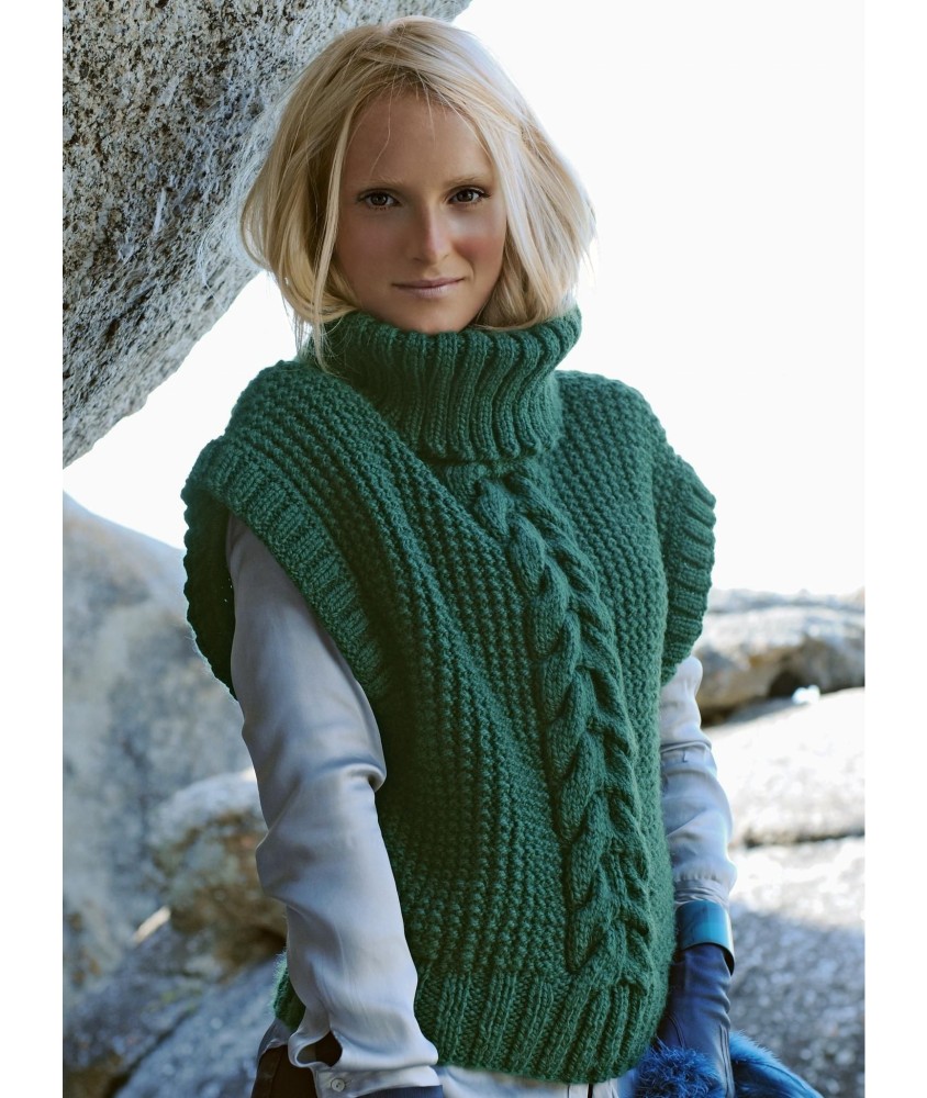 Patron tricot gratuit Pull sans manches Annie