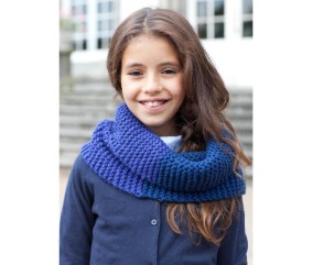 Patron tricot gratuit Snood enfant - version bicolore