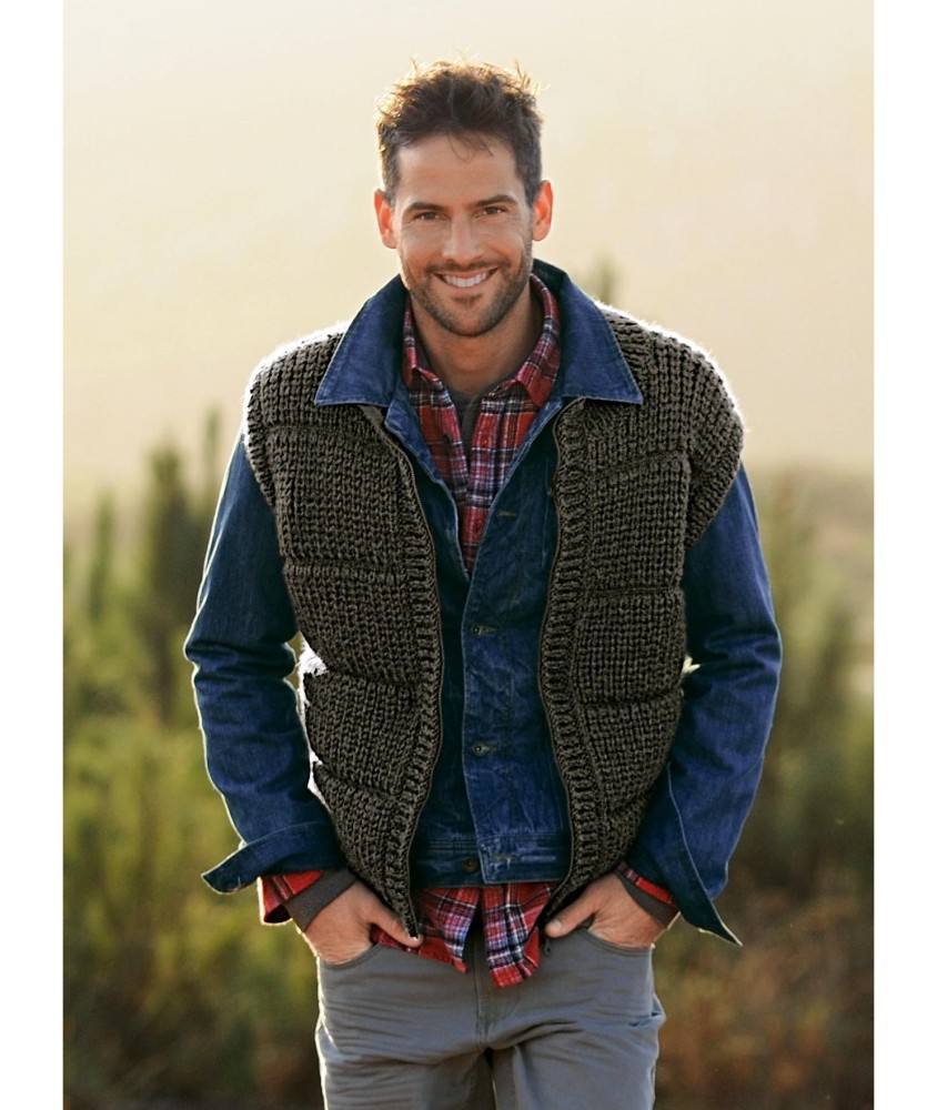 Patron tricot gratuit Gilet sans manches Albin