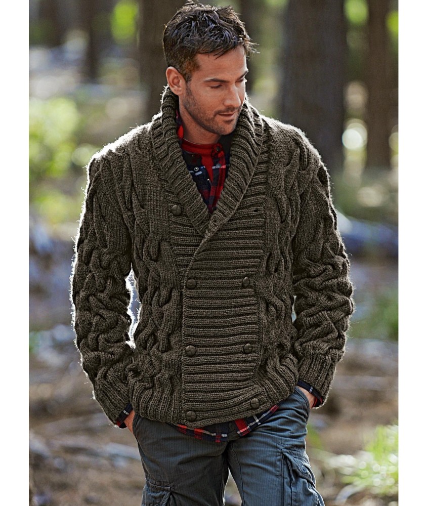 Patron tricot gratuit Veste double boutonnage Arsène