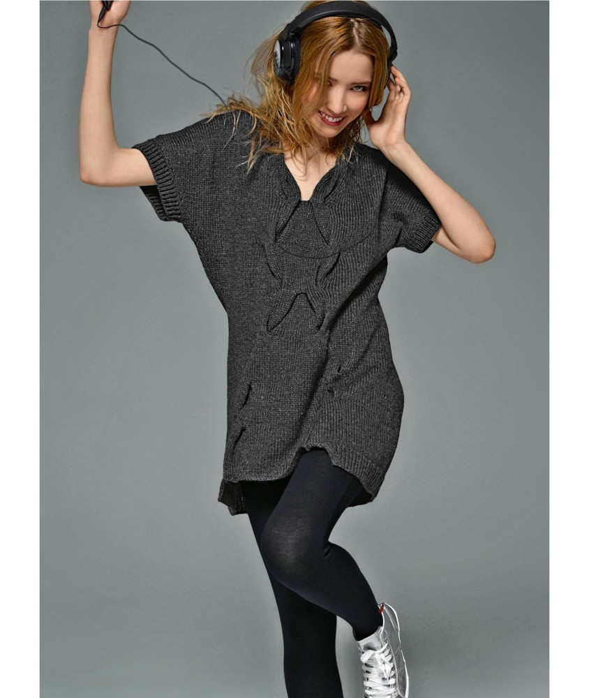 Patron tricot gratuit Robe sans manches Sonia