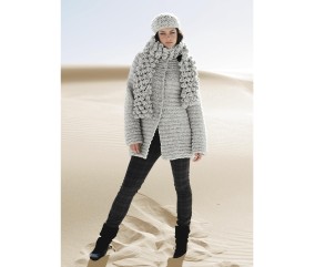 Patron tricot gratuit Veste col montant Tina