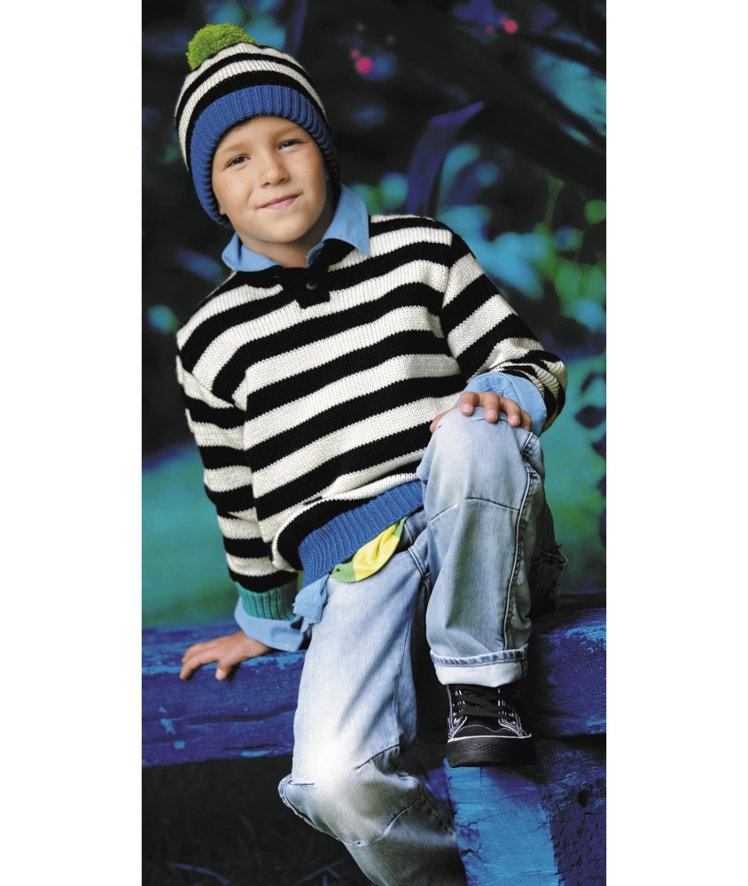 Patron tricot gratuit Pull et bonnet Bernie