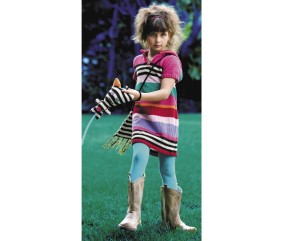Patron tricot gratuit Robe à capuche Blanca