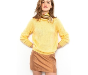 Patron gratuit Pull empiècement col roulotté Benjamine