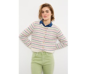 Patron tricot Veste rayée Eléonore - Bergère de France