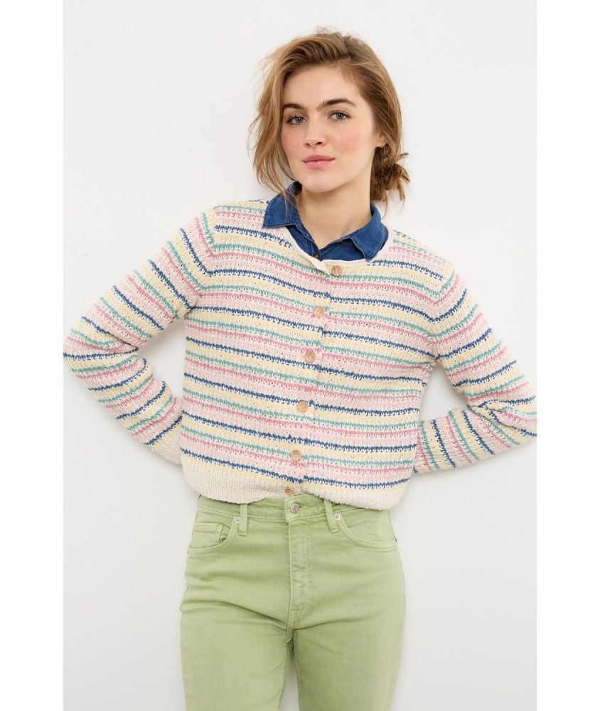 Patron tricot Veste rayée Eléonore - Bergère de France