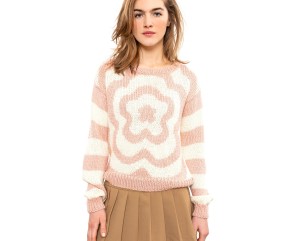Patron tricot gratuit Pull jacquard fleur Iwona