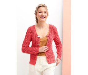 Patron gratuit Gilet coton manches longues Coralie