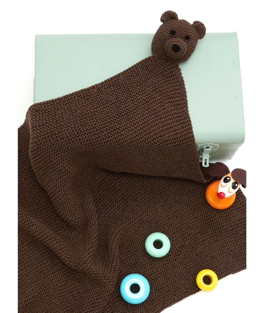 Patron tricot gratuit Couverture ourson Charles