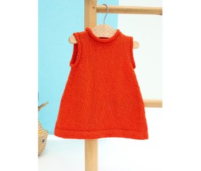 Patron tricot gratuit Robe sans manches Charline