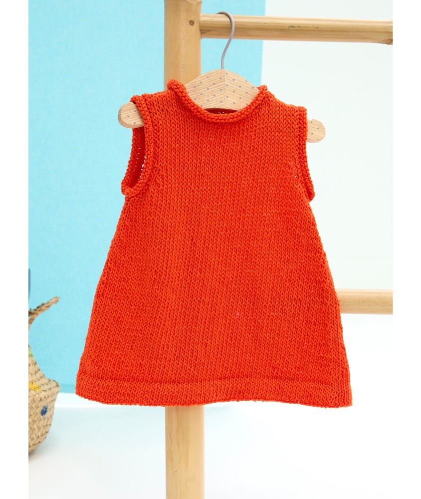 Patron tricot gratuit Robe sans manches Charline