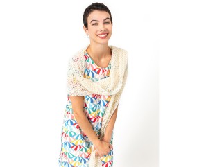 Patron tricot Étole ajourée Emilie - Bergère de France