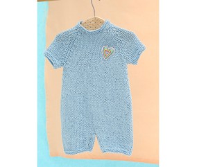 Patron tricot gratuit Combishort raglan Colin